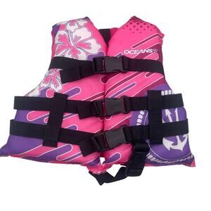 Oceans 7 Life Vest Jacket Pink USCG Child Youth 30-50lbs